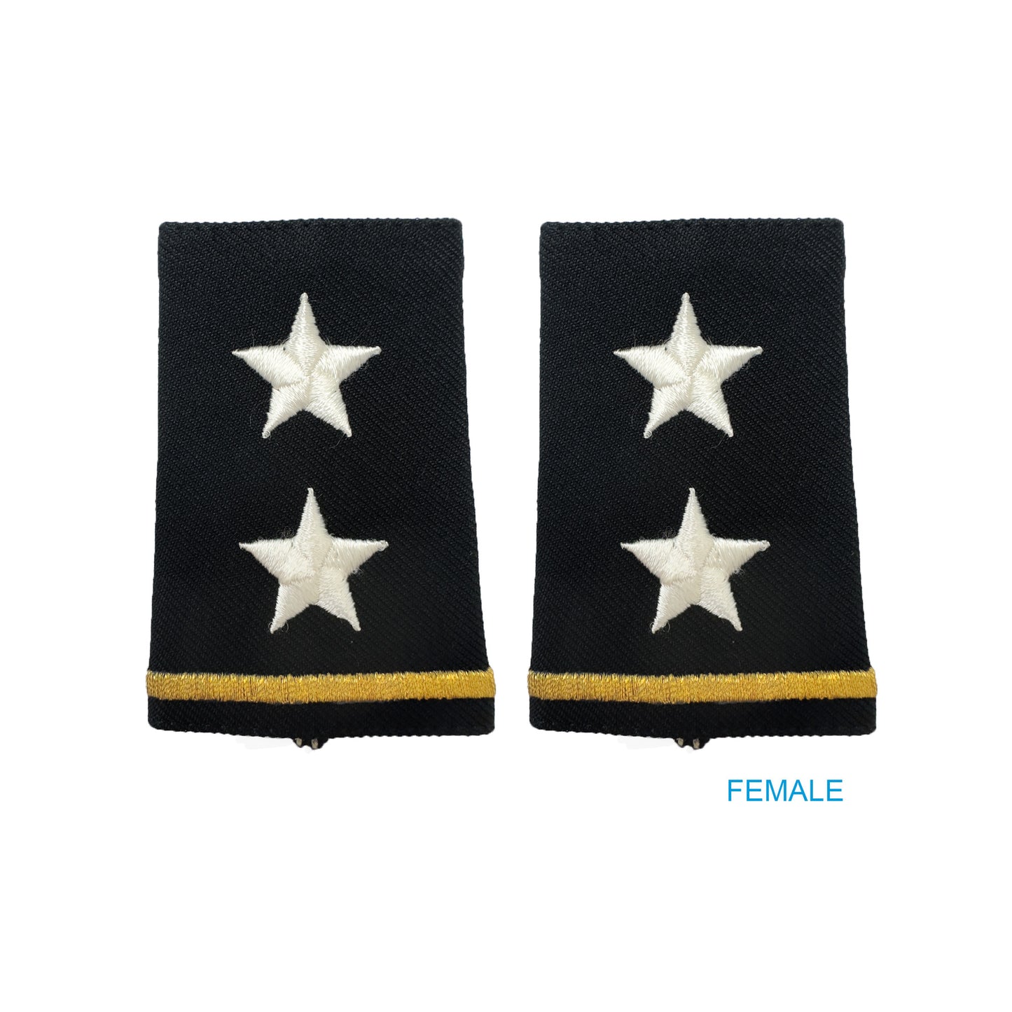 US Army O8 Major General Shoulder Marks - Small/Female - Sta-Brite Insignia Inc.