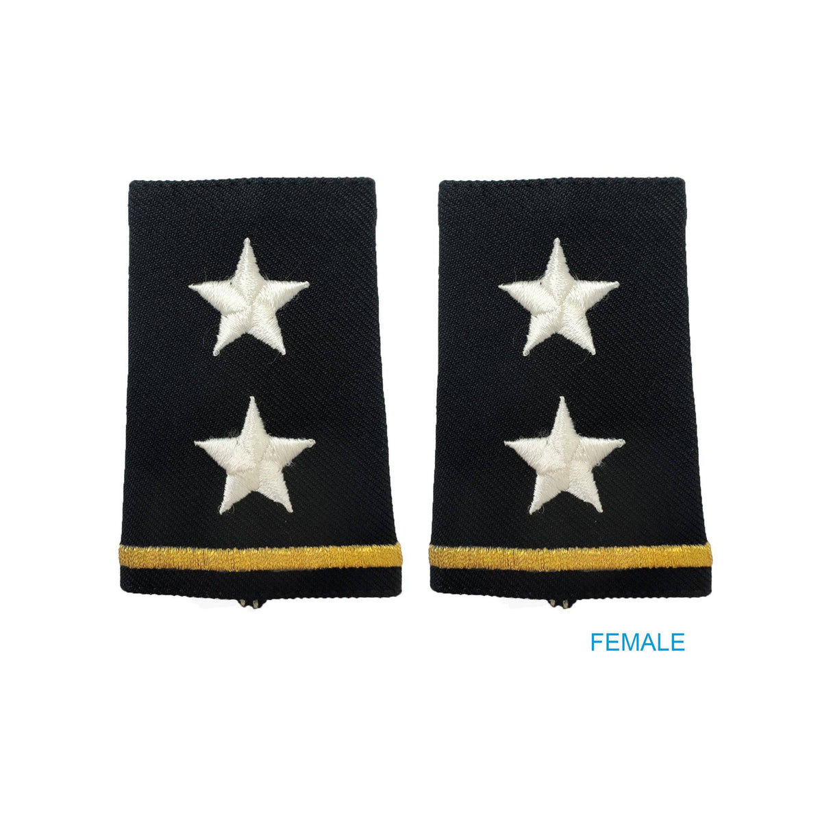 US Army O8 Major General Shoulder Marks - Small/Female - Sta-Brite Insignia Inc.