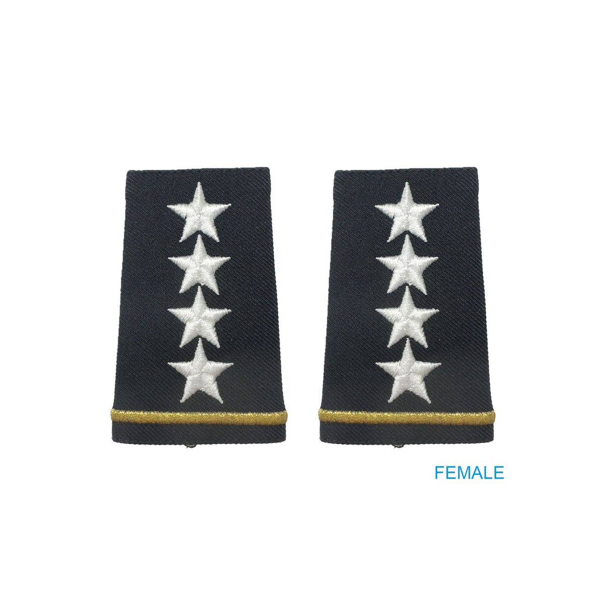 US Army O10 General Shoulder Marks - Small/Female - Sta-Brite Insignia Inc.