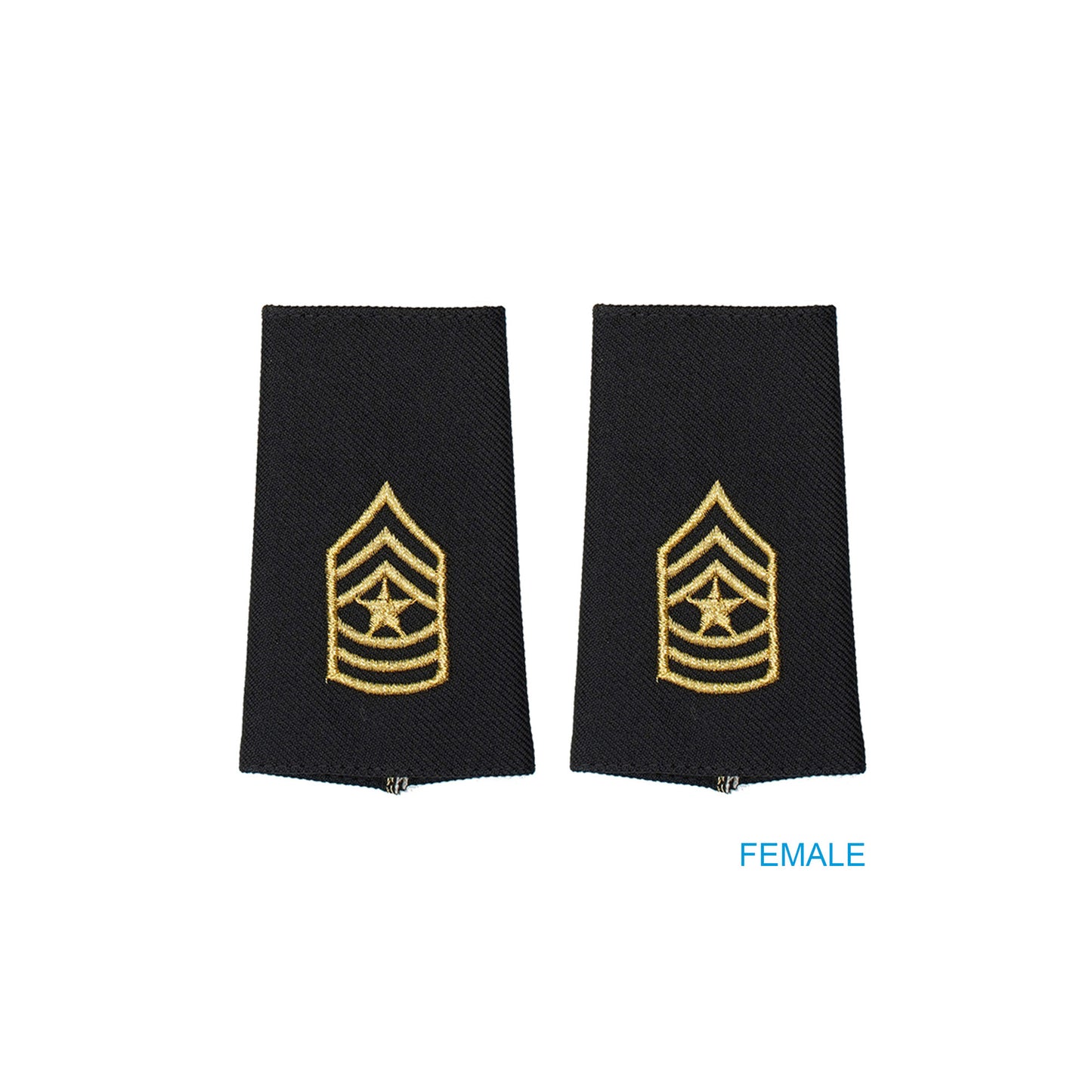 US Army E9 Sergeant Major Shoulder Marks - Small/Female - Sta-Brite Insignia Inc.