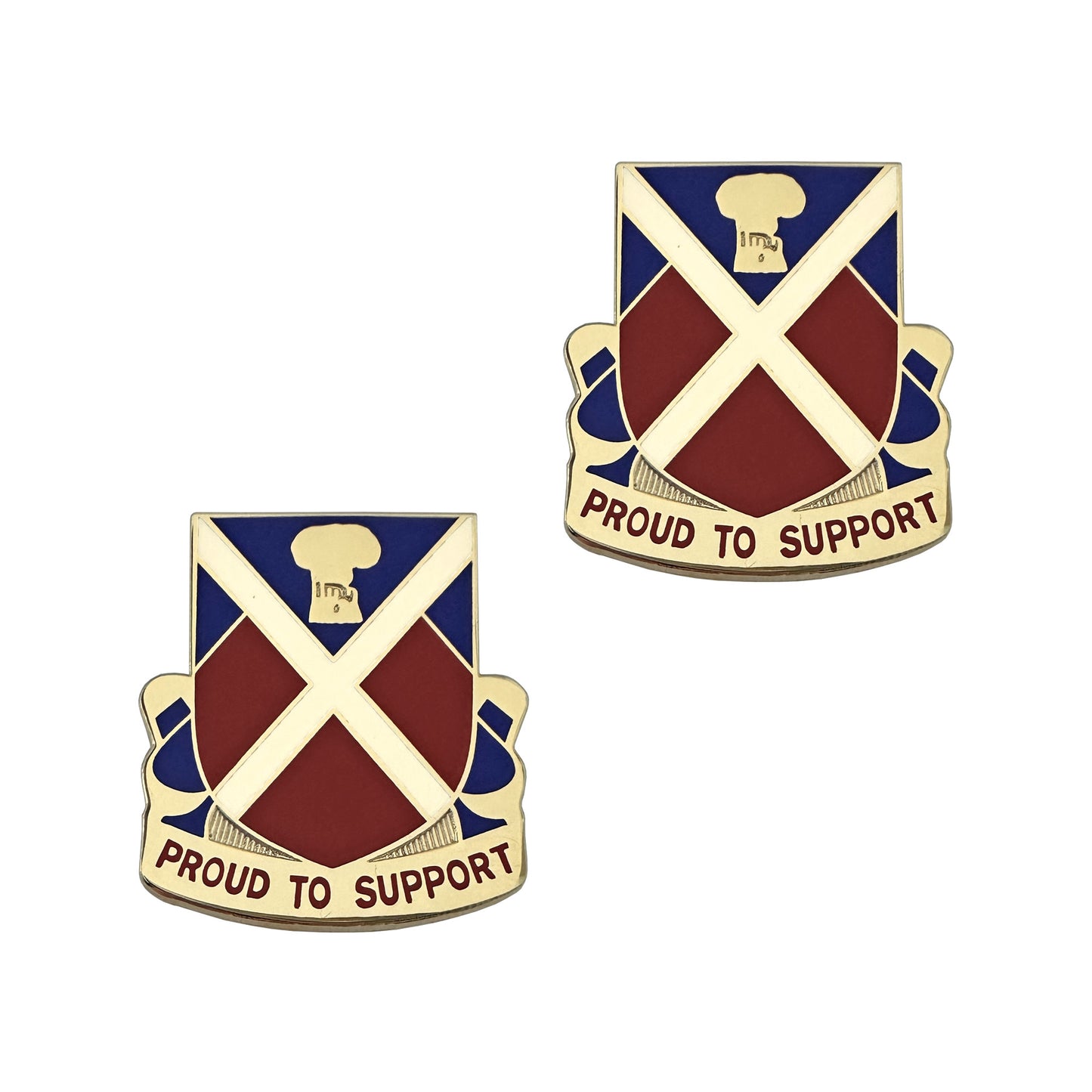 US Army 10th Support Battalion (10th BSB) Unit Crest (Pair) - Sta-Brite Insignia Inc.