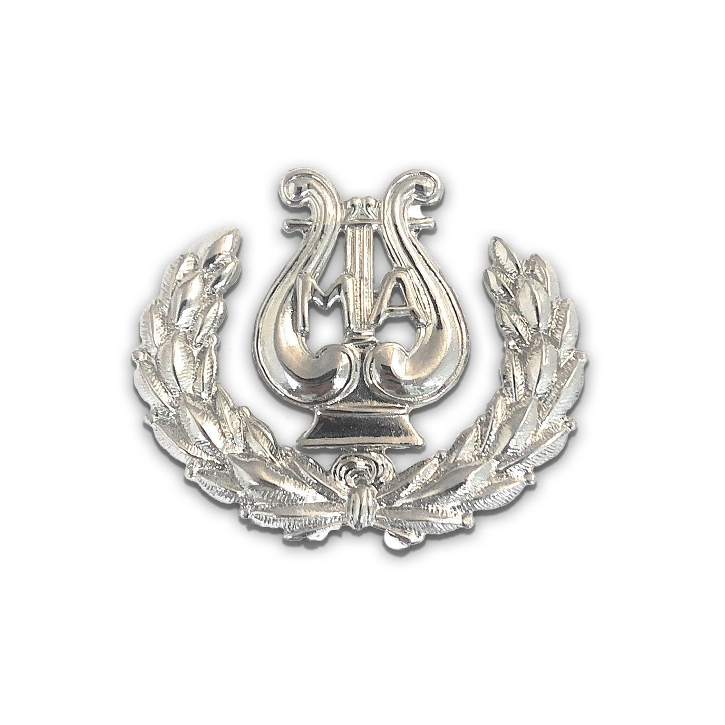 U.S. Army Lyre with Wreath Cap Device (West Point Band) Nickle STA-BRITE® (each)