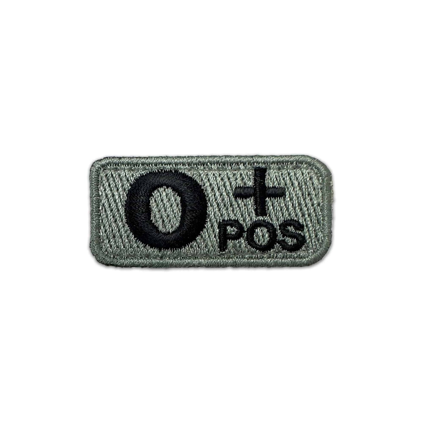O+ Blood Type Patch Foliage Green with Black Letters W/ Hook Fastener - Sta-Brite Insignia Inc.