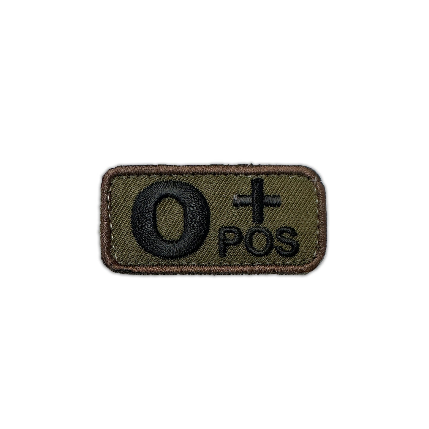 O+ Blood Type Forest Patch with Hook Fastener - Sta-Brite Insignia Inc.