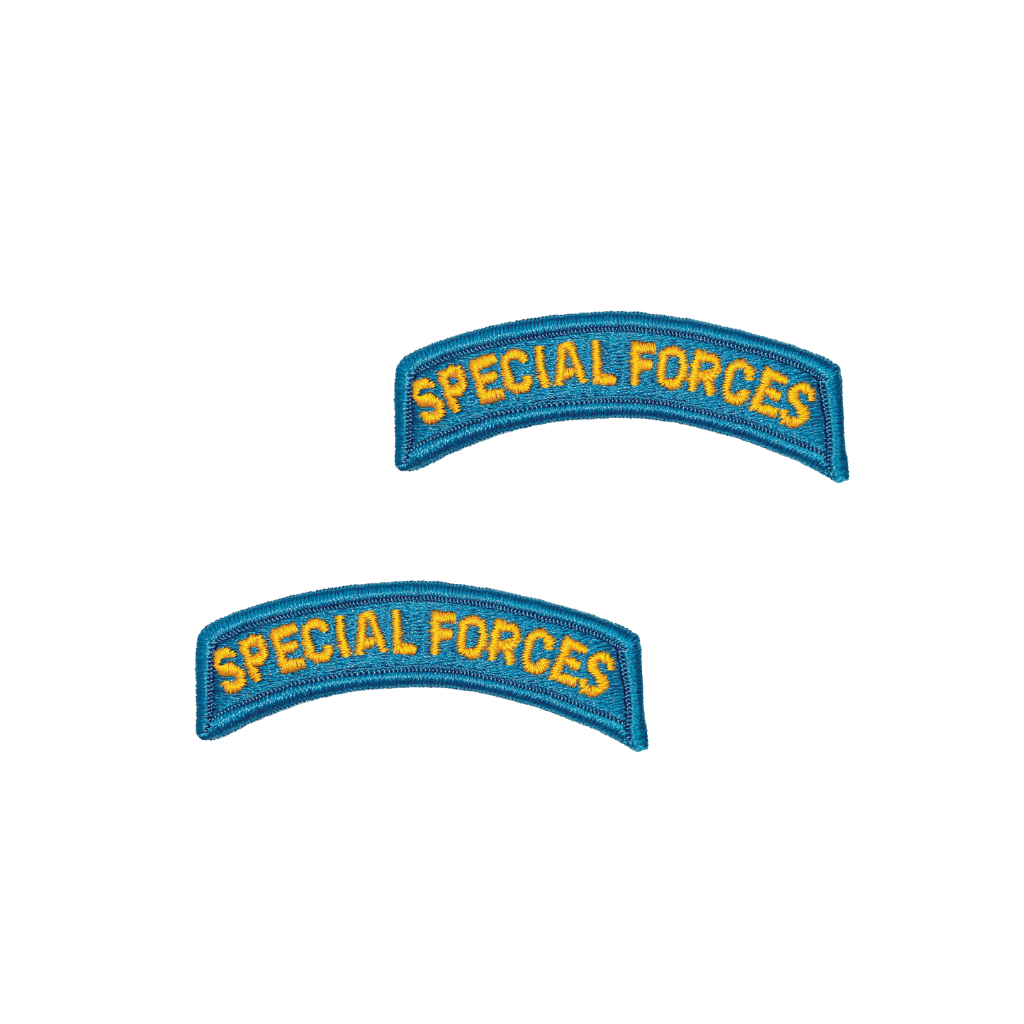 Special Forces Teal and Yellow SEW ON AGSU Color tab (pair) - Sta-Brite Insignia Inc.