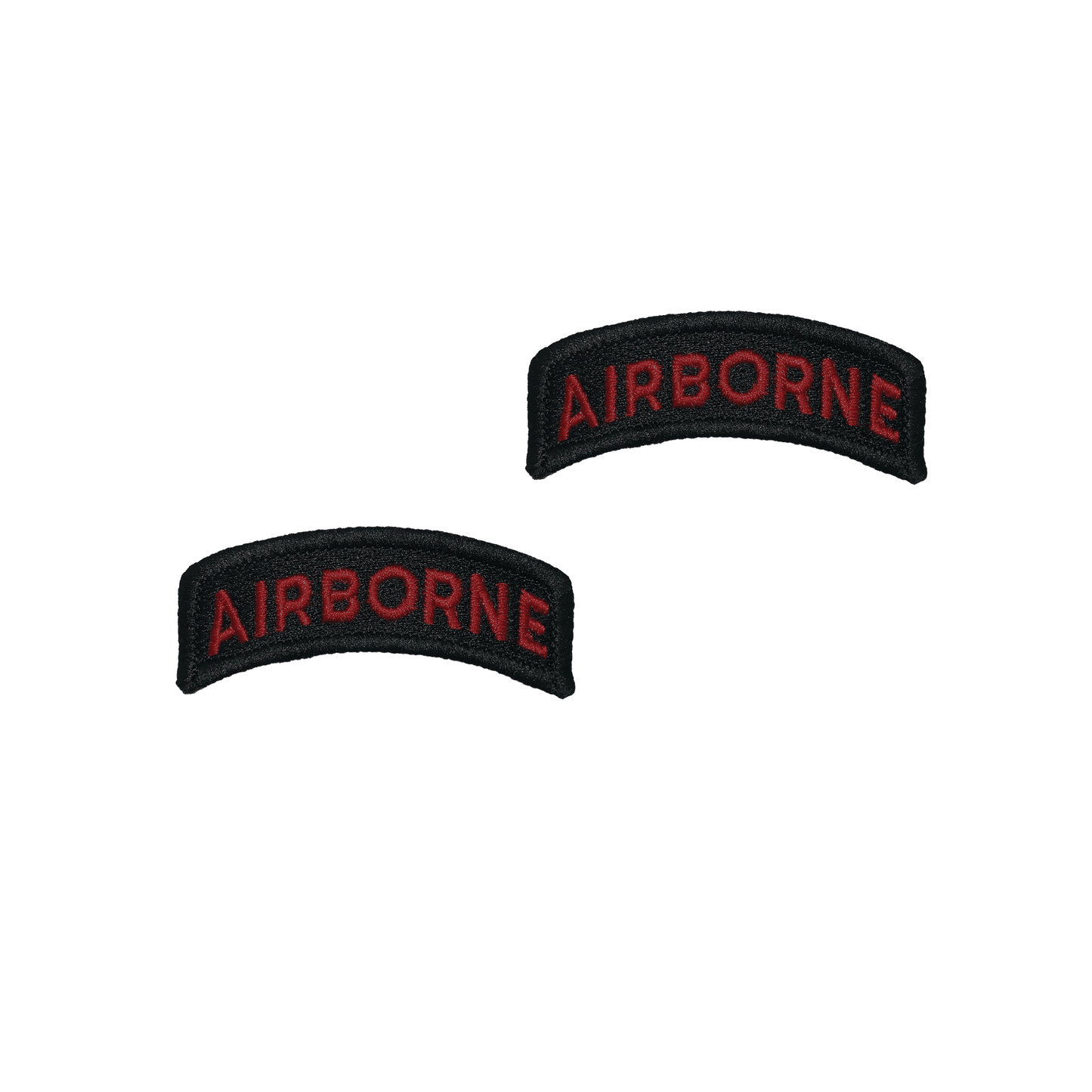 Airborne Black and Red SEW ON AGSU Color tab (pair) - Sta-Brite Insignia Inc.