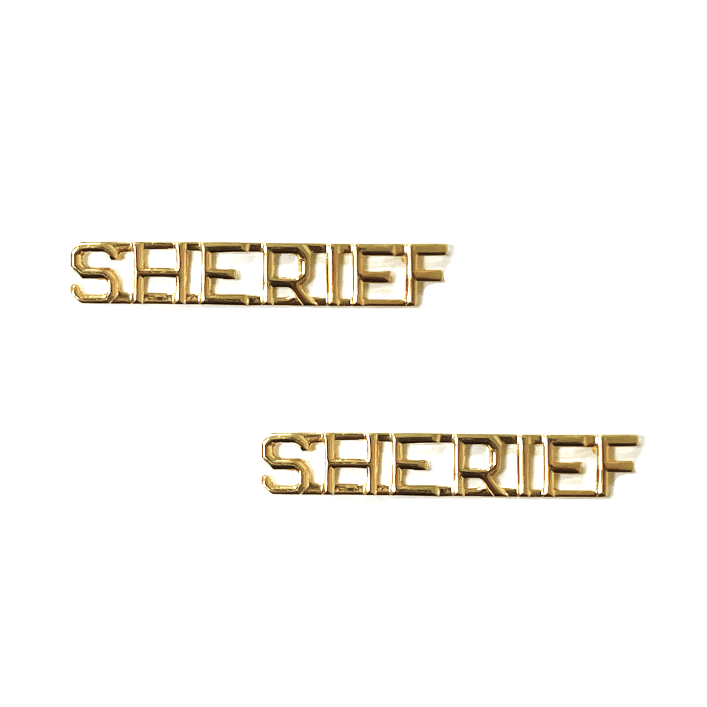 Sheriff letters 1/4 inch STA-BRITE gold - Sta-Brite Insignia Inc.