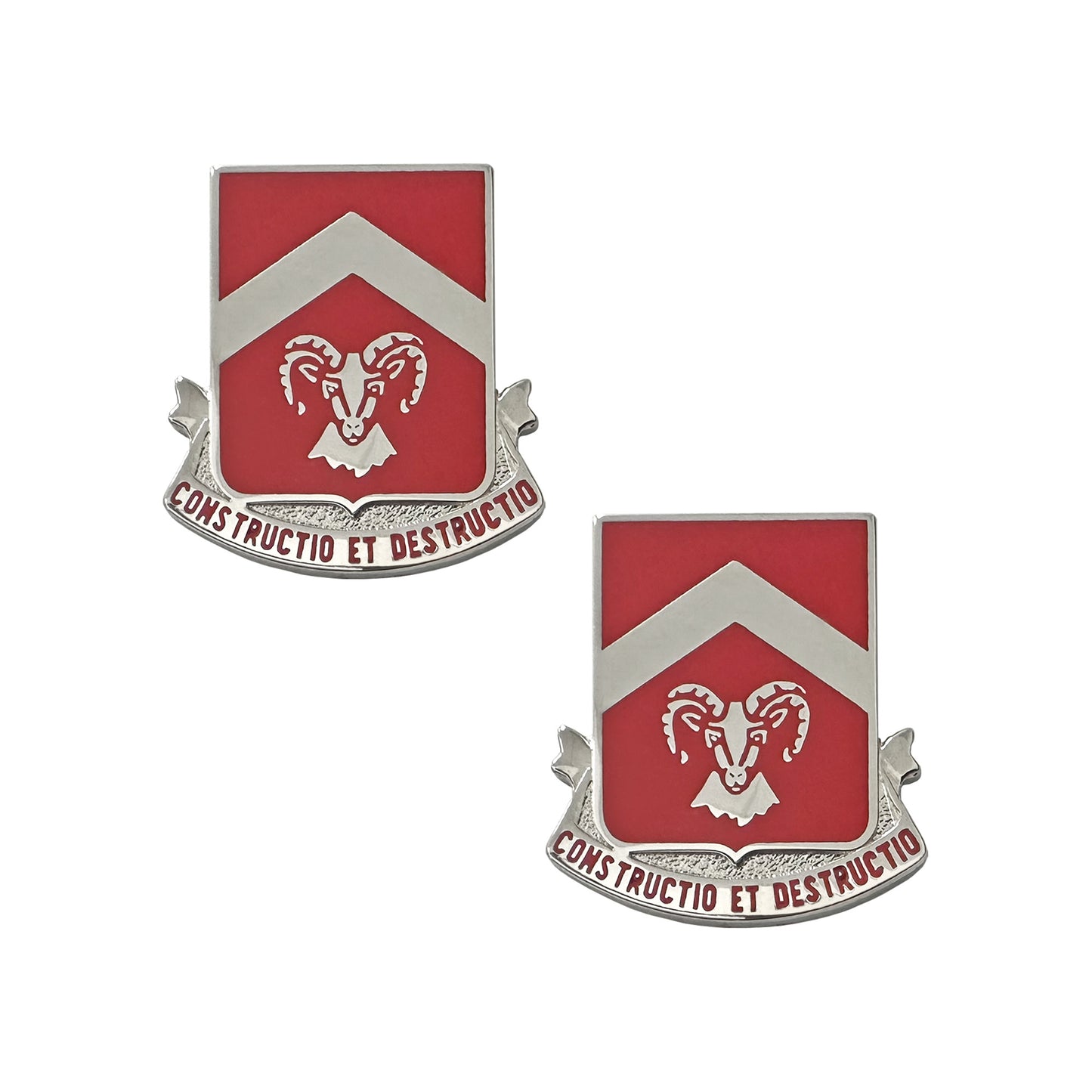 40th Brigade Engineer Batt. "CONSTRUCTIO ET DESTRUCTIO" (pair)