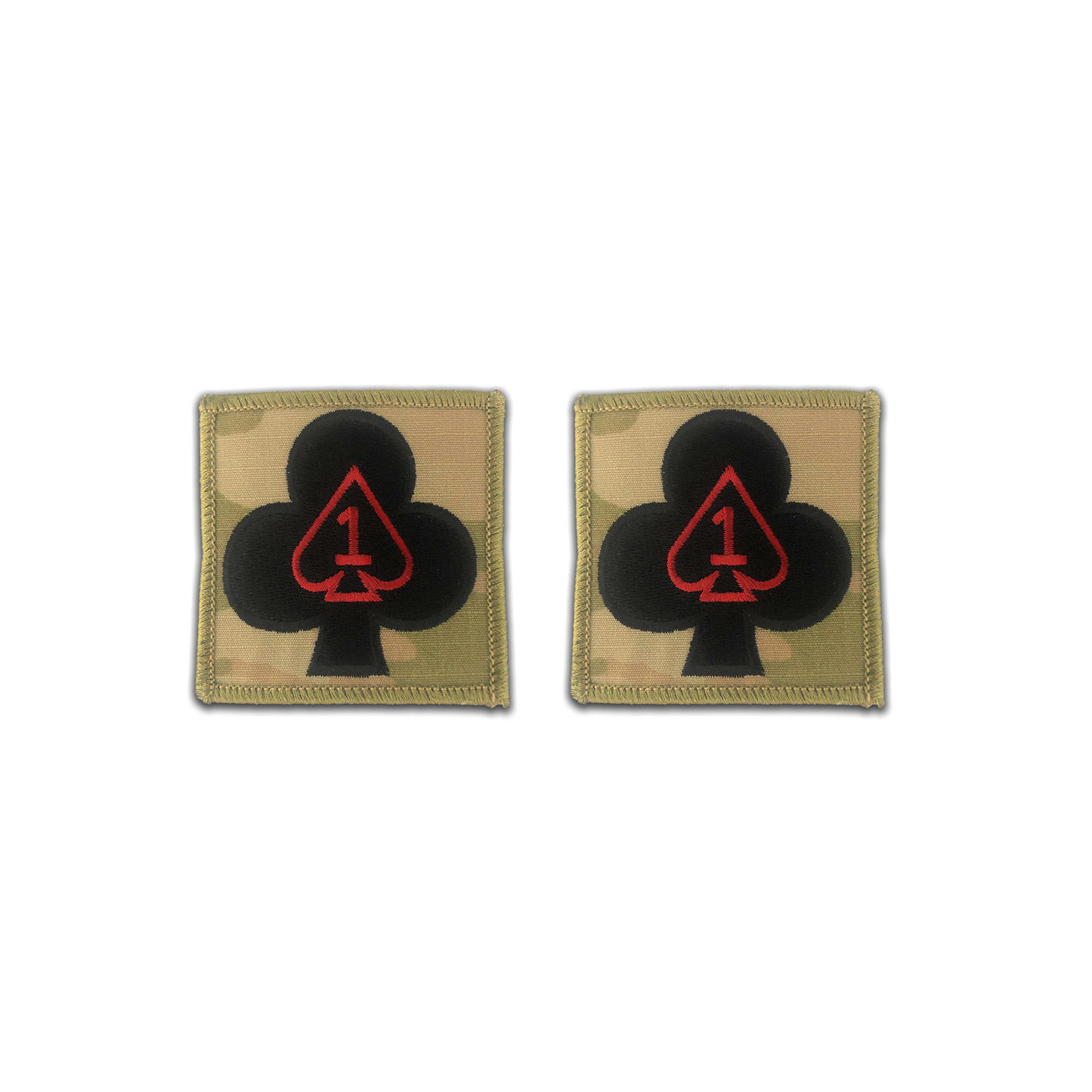 Club & Spade (with #1 In Red) OCP Helmet Patch - Sta-Brite Insignia Inc.