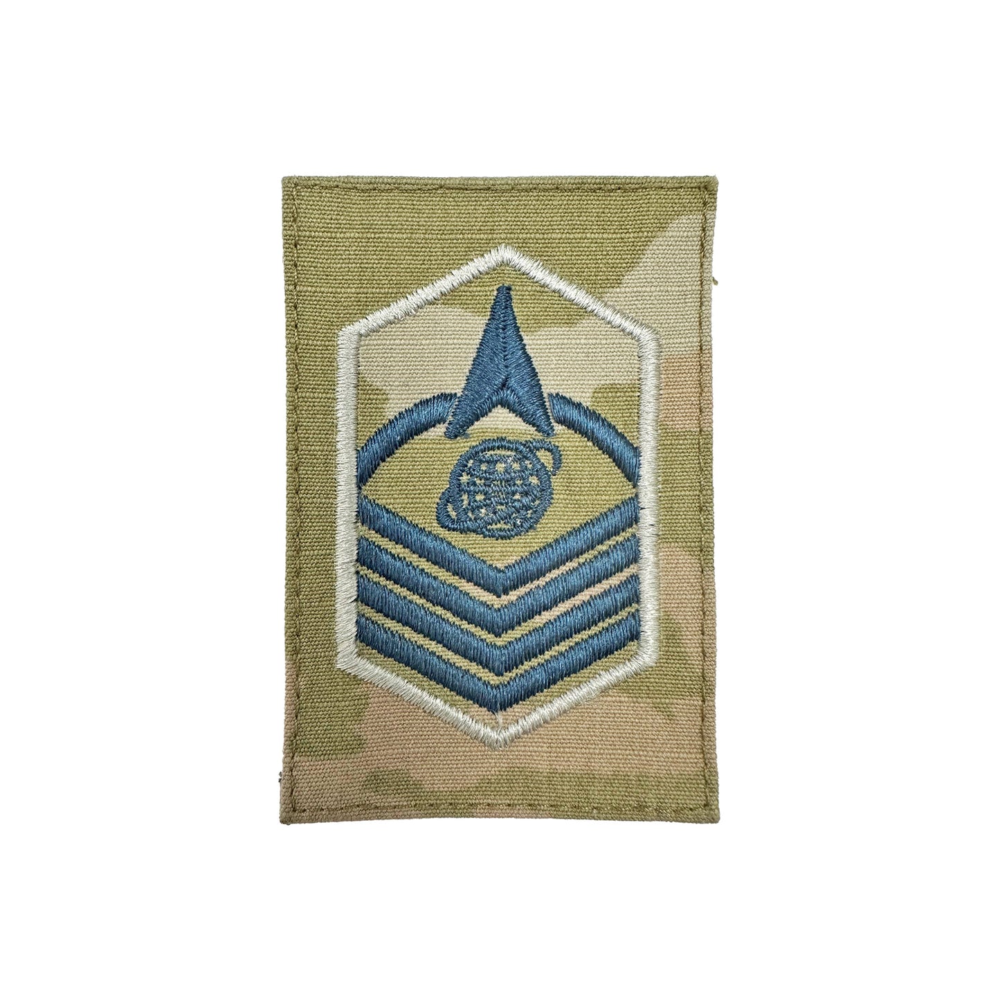 Space Force Rank Master Sergeant Embroidered OCP with Hook (ea) - Sta-Brite Insignia Inc.