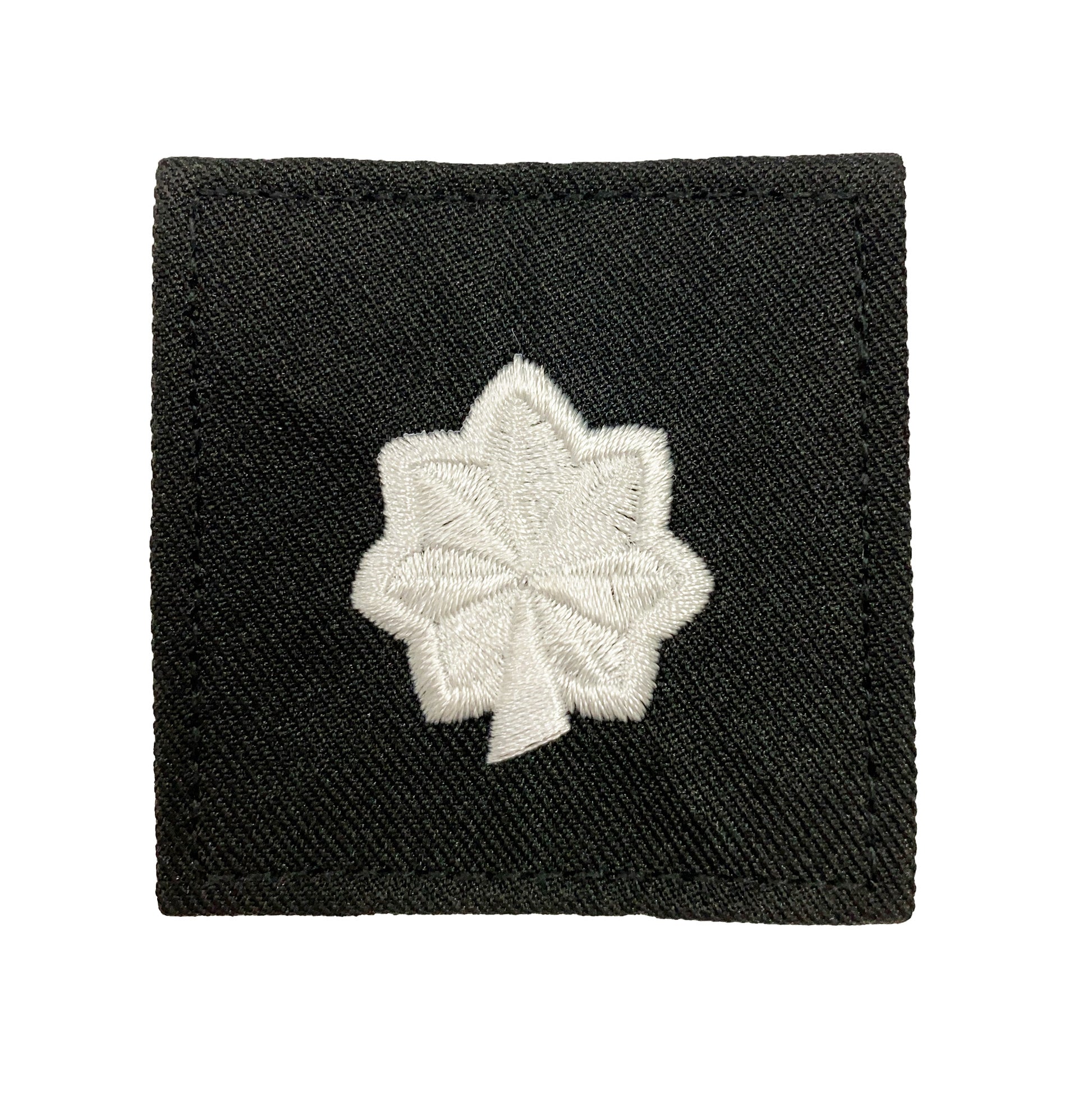 (O5) Lieutenant Colonel 2x2 Black Rank with Hook Fastener (each).
