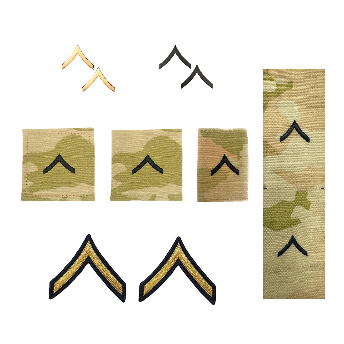 U.S. Army (E2) Private Rank Bundle (Female) - Sta-Brite Insignia Inc.