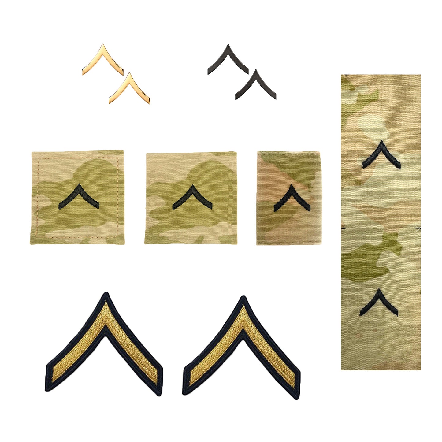U.S. Army (E2) Private Rank Bundle (Male) - Sta-Brite Insignia Inc.