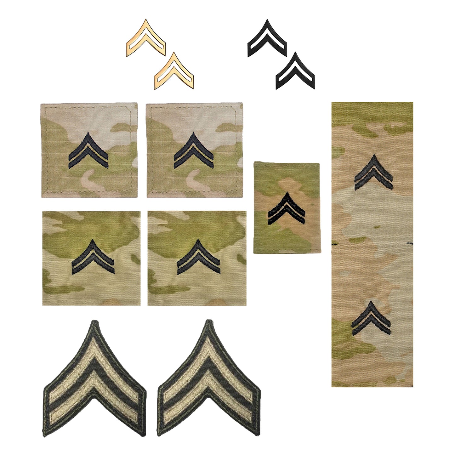 U.S. Army (E4) Corporal AGSU Rank Bundle (Female) - Sta-Brite Insignia Inc.