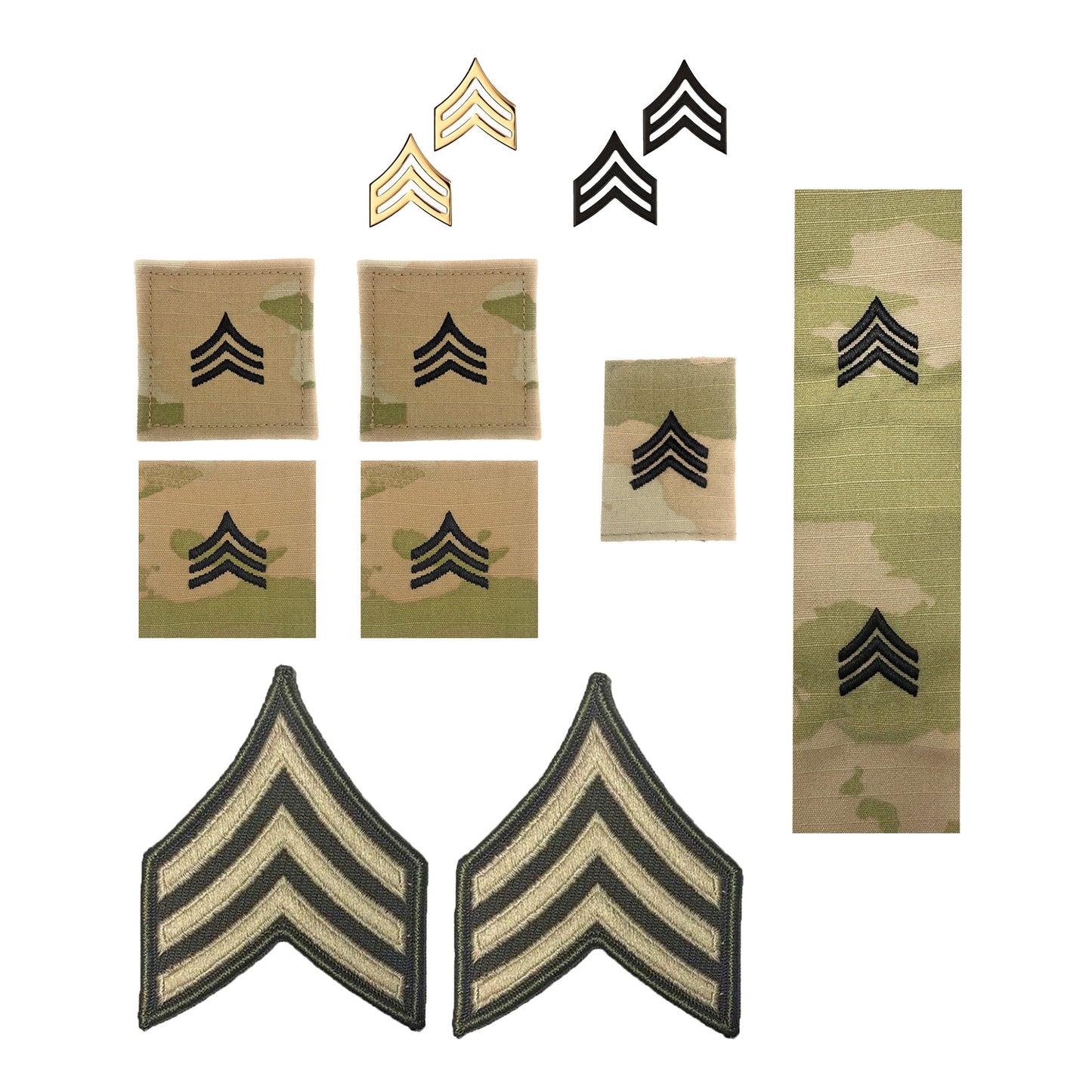 U.S. Army (E5) Sergeant AGSU Rank Bundle (Male) - Sta-Brite Insignia Inc.
