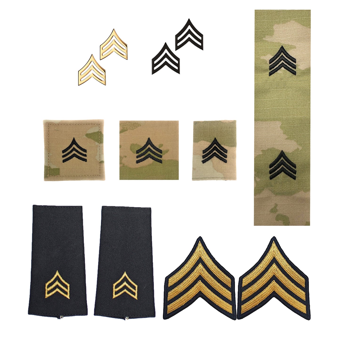 U.S. Army (E5) Sergeant Rank Bundle (Male) - Sta-Brite Insignia Inc.