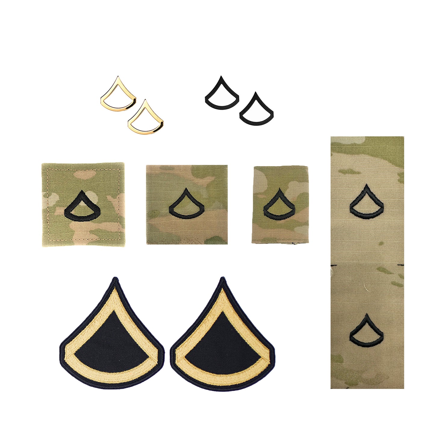 U.S. Army (E3) Private First Class Rank Bundle (Male) - Sta-Brite Insignia Inc.