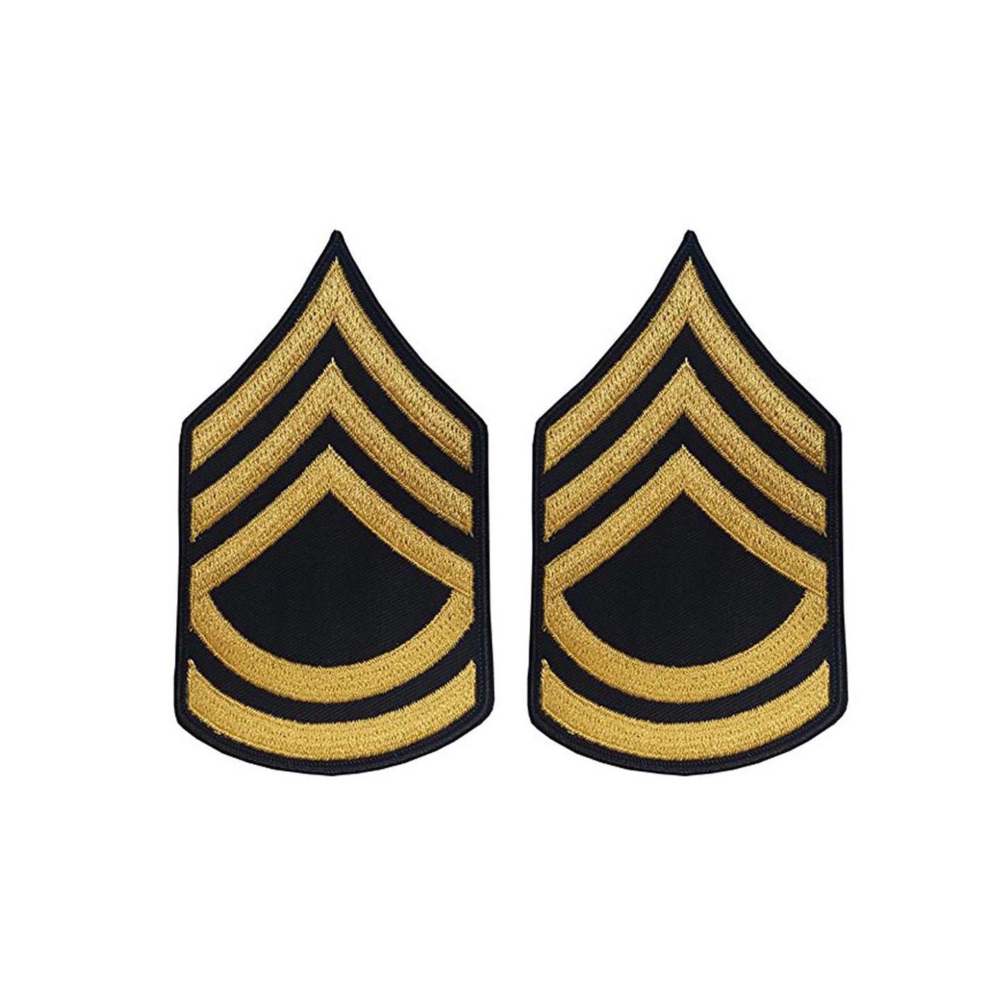 U.S. Army E7 Sergeant First Class Gold on Blue Sew-on - Large/Male - Sta-Brite Insignia Inc.