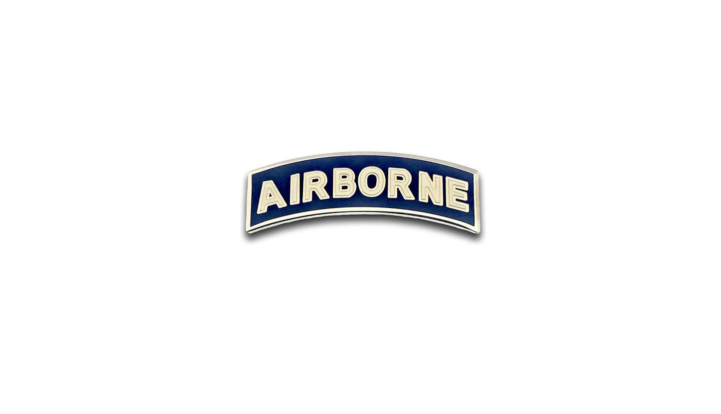 US Army Airborne Blue And White Tab Pin C.S.I.B. - Sta-Brite Insignia Inc.