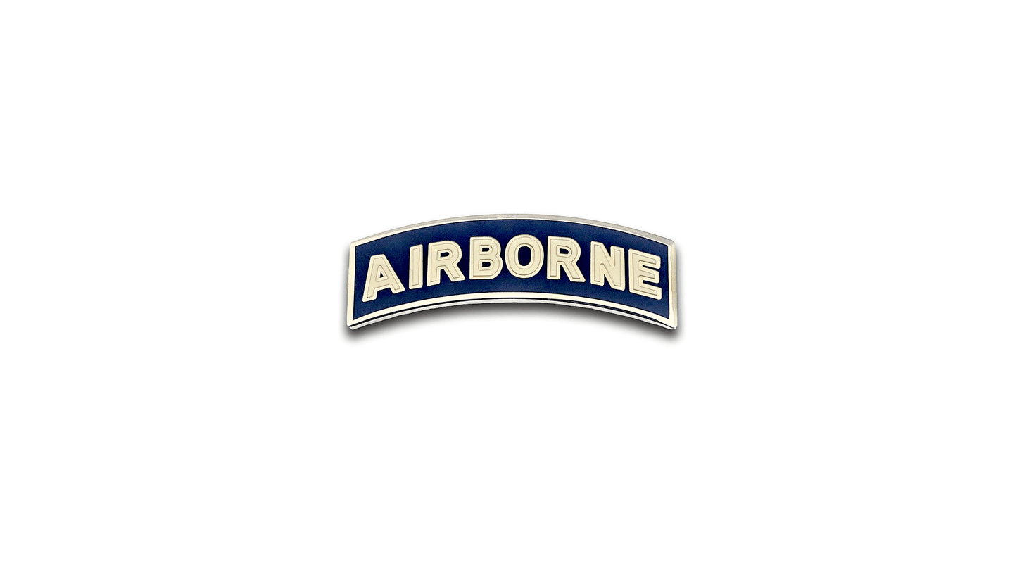 US Army Airborne Blue And White Tab Pin C.S.I.B. - Sta-Brite Insignia Inc.