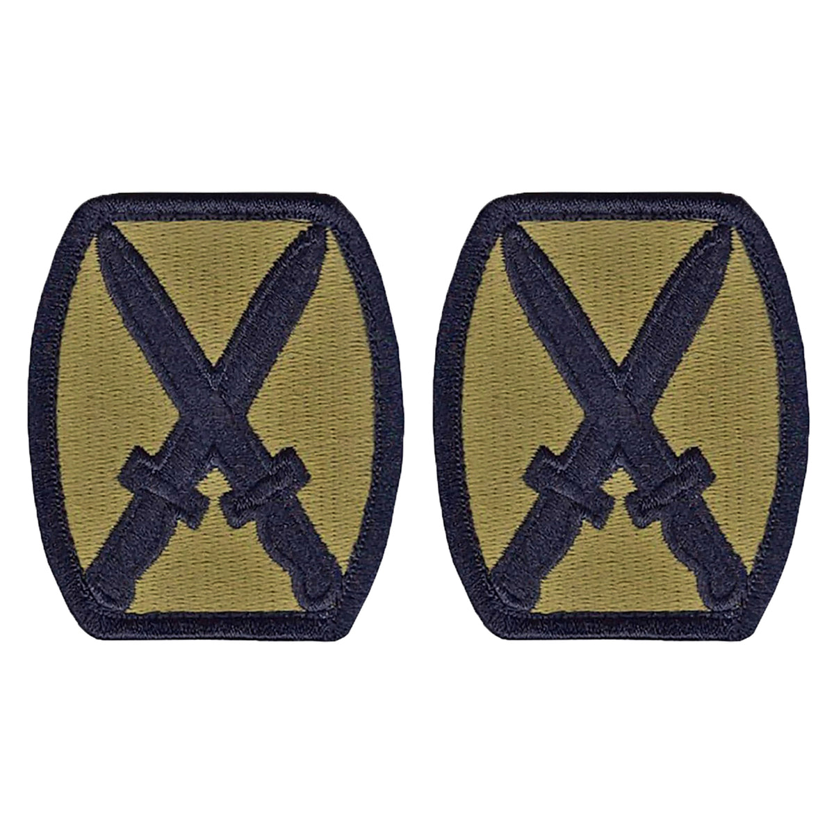 Army 10th Mountain Division OCP Patch w/ Hook Fastener (pair)