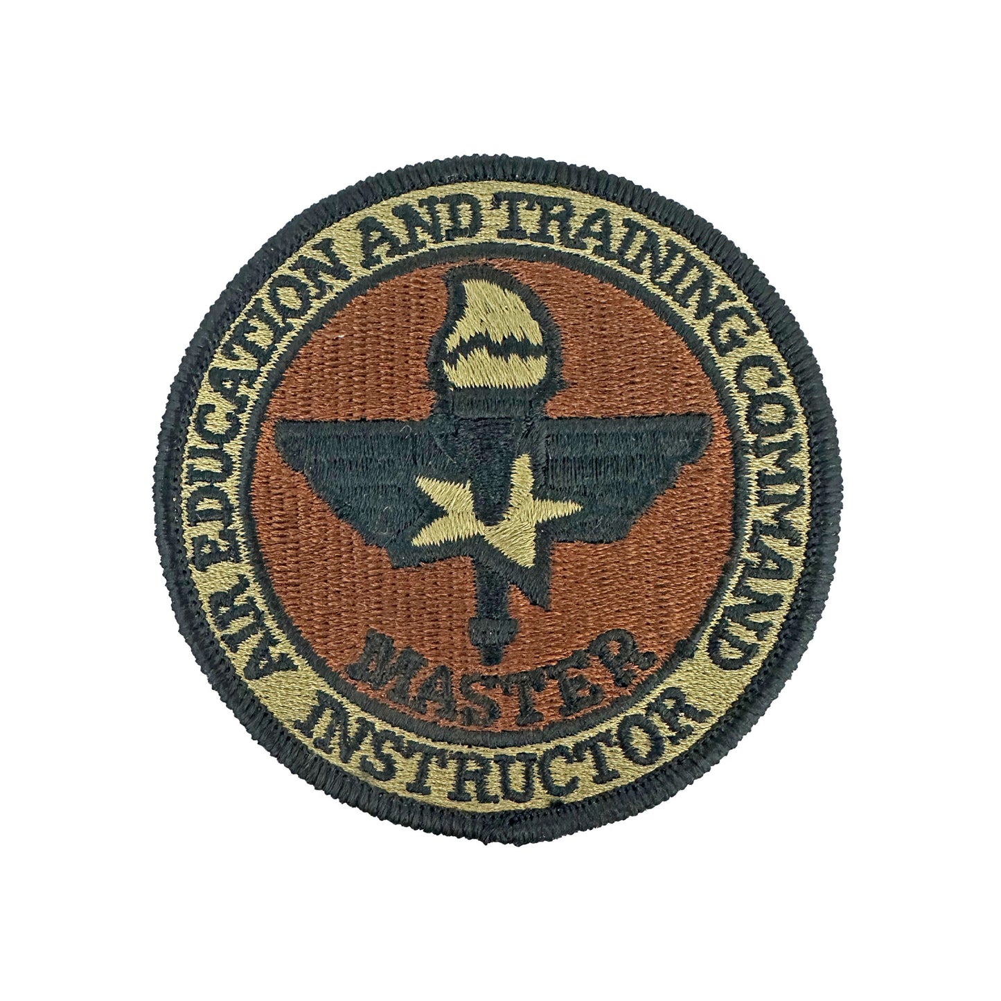 A.F. Air Education & Training Command Master Instructor Spice Brown OCP Patch W/ Hook Fastener - Sta-Brite Insignia Inc.