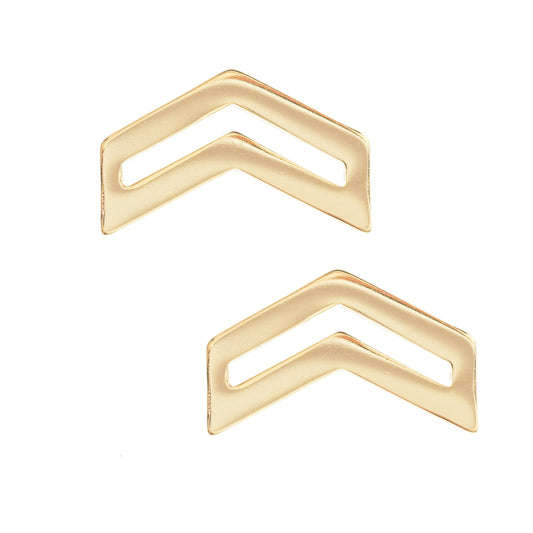 ROTC Corporal STA-BRITE® (Gold) Rank Pin-on (pair) - Sta-Brite Insignia Inc.