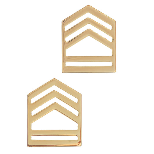 ROTC Sergeant First Class STA-BRITE® (Gold) Rank Pin-on (pair) - Sta-Brite Insignia Inc.
