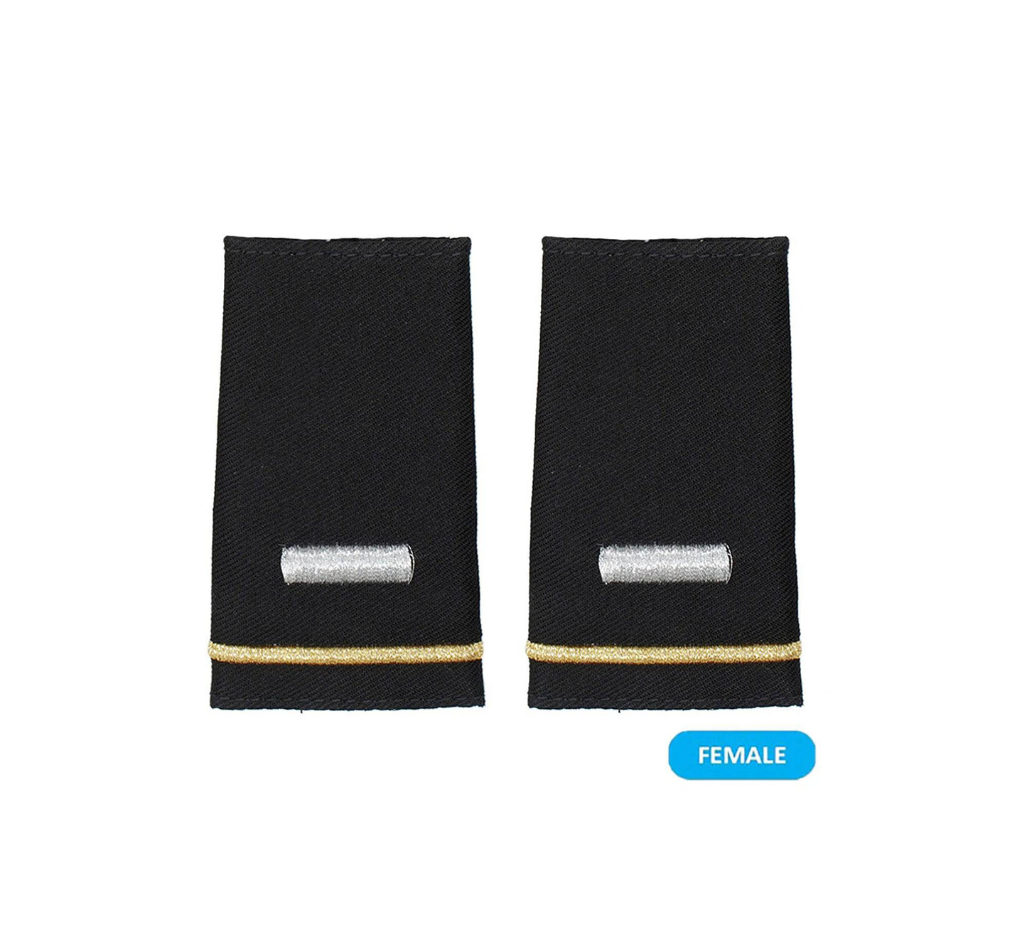 U.S. Army O2 1st Lieutenant Shoulder Marks -Small/Female - Sta-Brite Insignia Inc.
