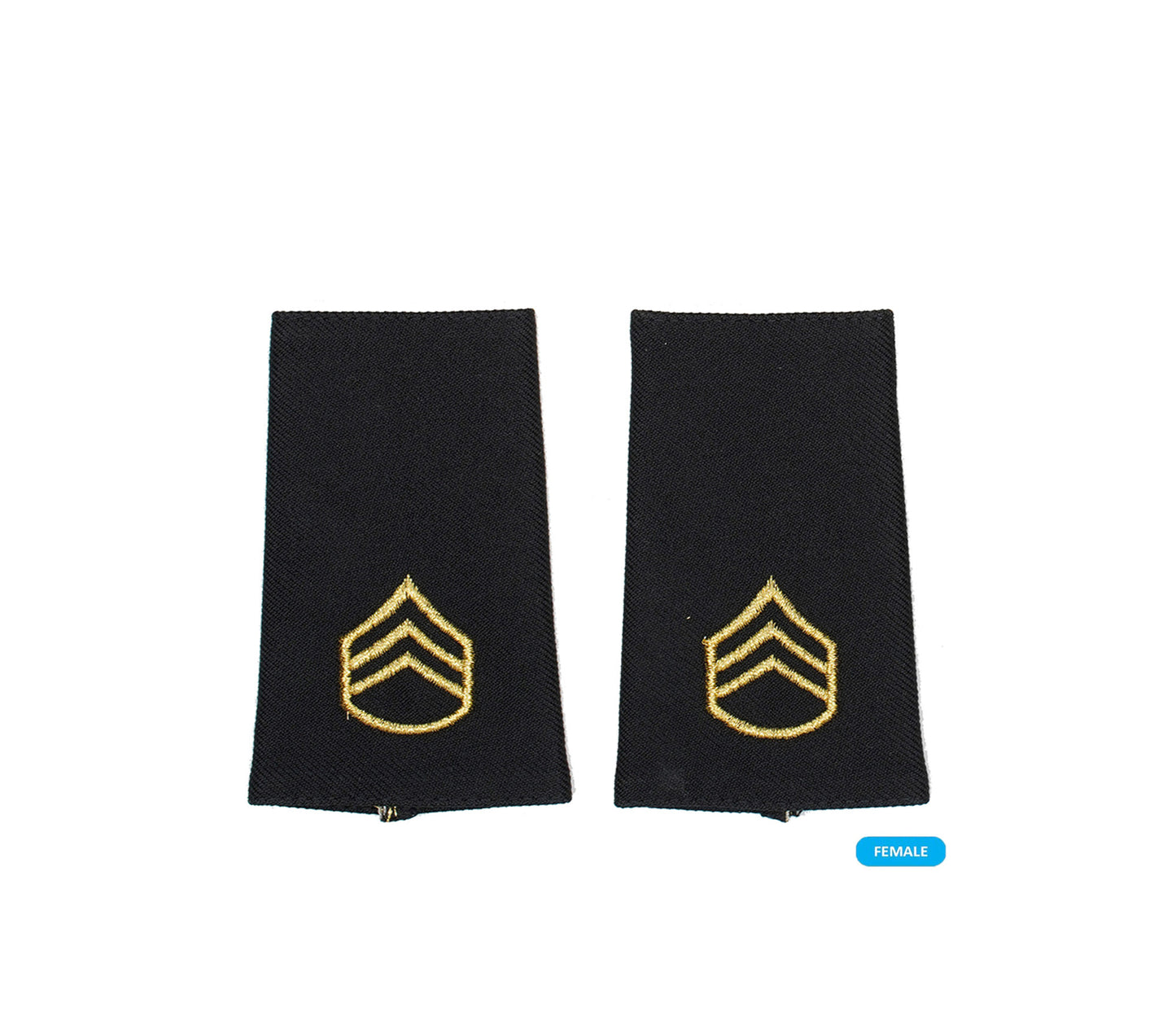 U.S. Army E6 Staff Sergeant Shoulder Marks - Female (Small) - Sta-Brite Insignia Inc.
