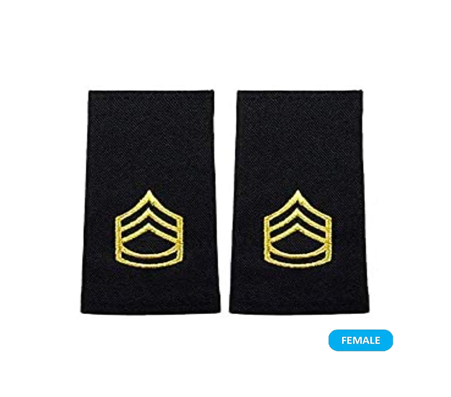 U.S. Army E7 Sergeant First Class Shoulder Marks - Female (Small) - Sta-Brite Insignia Inc.