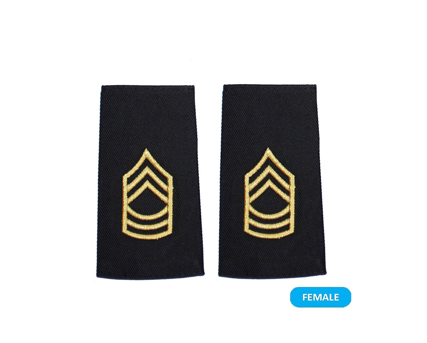 US Army E8 Master Sergeant Shoulder Marks - Small/Female - Sta-Brite Insignia Inc.