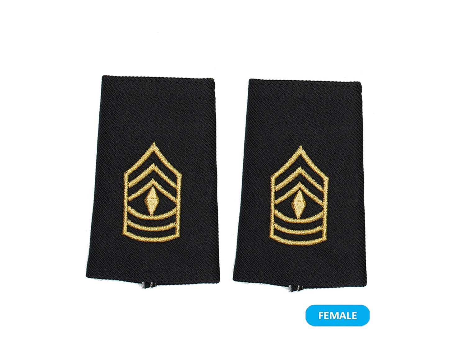 US Army E8 First Sergeant Shoulder Marks - Small/Female - Sta-Brite Insignia Inc.