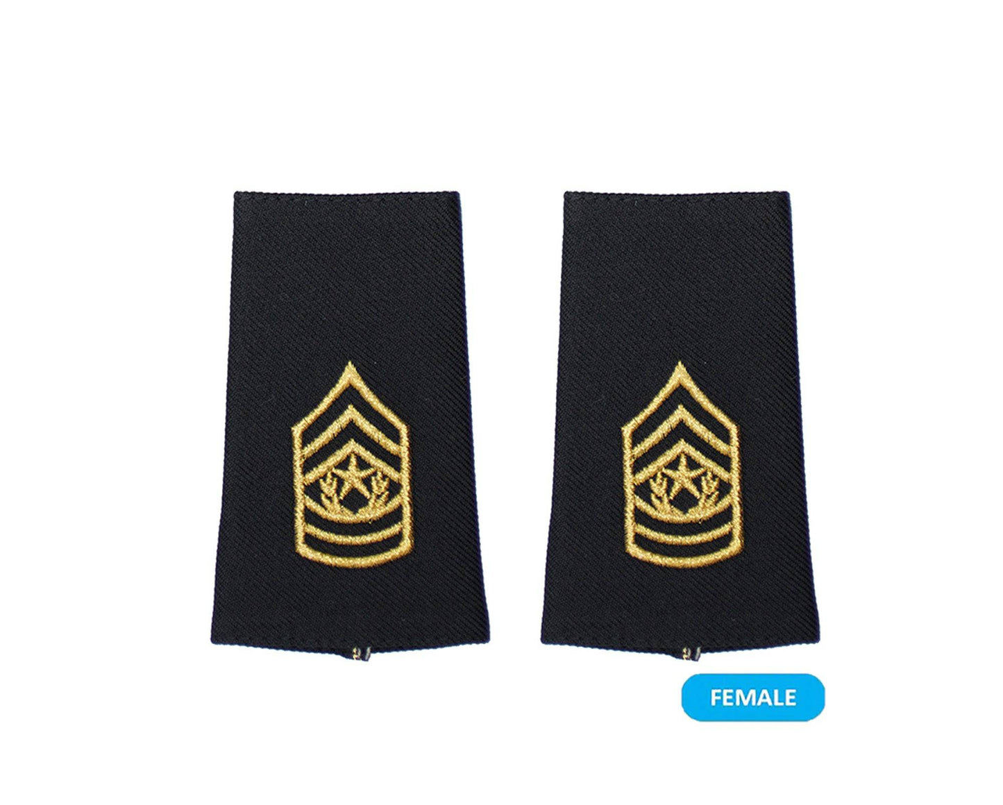 U.S. Army E9 Command Sergeant Major Shoulder Marks - Female (Small) - Sta-Brite Insignia Inc.