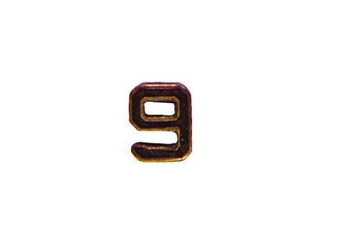 U.S. Army Numeral 9 3/16in Bronze Ribbon Device - Sta-Brite Insignia Inc.