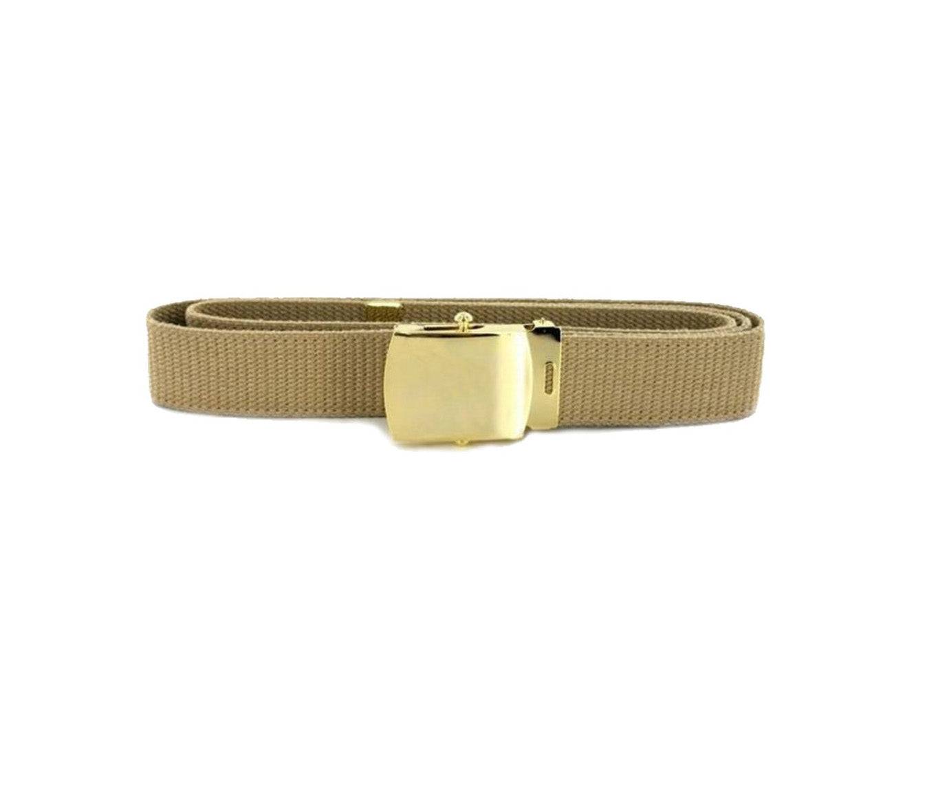 U.S. Military Khaki Belt with Sta-Brite® Buckle and Tip - Sta-Brite Insignia Inc.