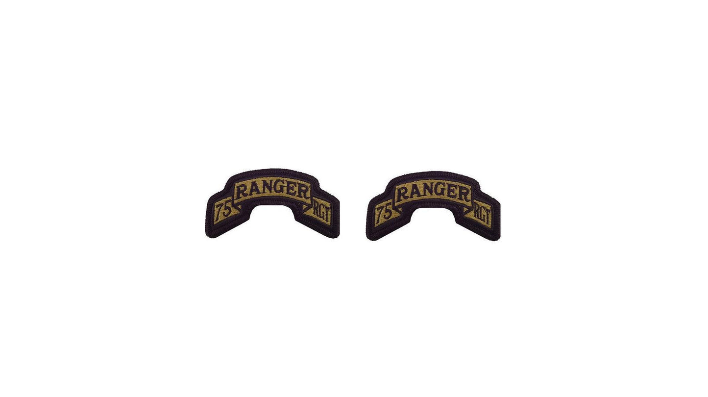U.S. Army 75th Ranger Regiment OCP Scroll with Hook Fastener (pair) - Sta-Brite Insignia Inc.