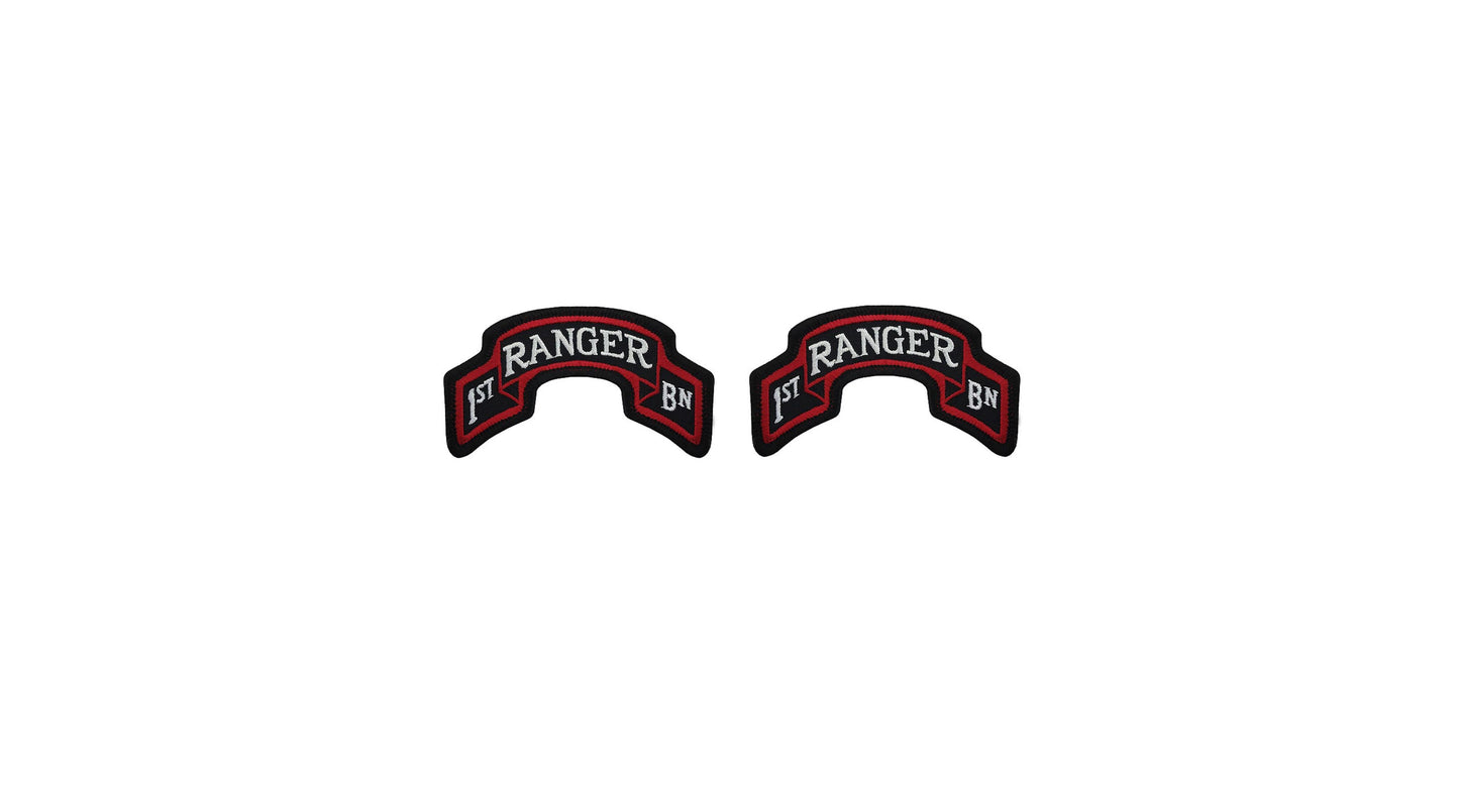 U.S. Army 75th Ranger Regiment 1st Battalion SEW ON AGSU Color tab (pair) - Sta-Brite Insignia Inc.
