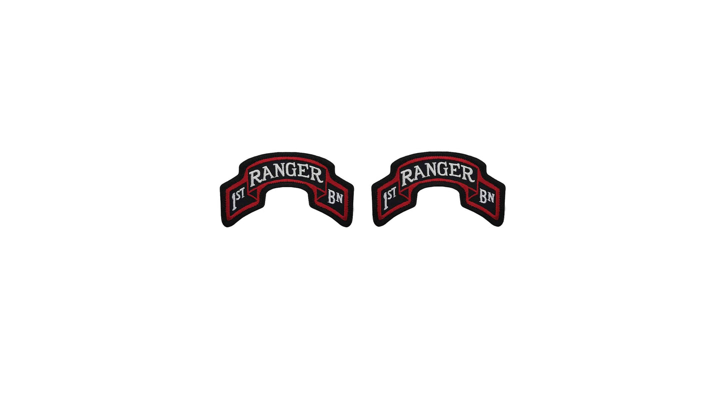 U.S. Army 75th Ranger Regiment 1st Battalion SEW ON AGSU Color tab (pair) - Sta-Brite Insignia Inc.