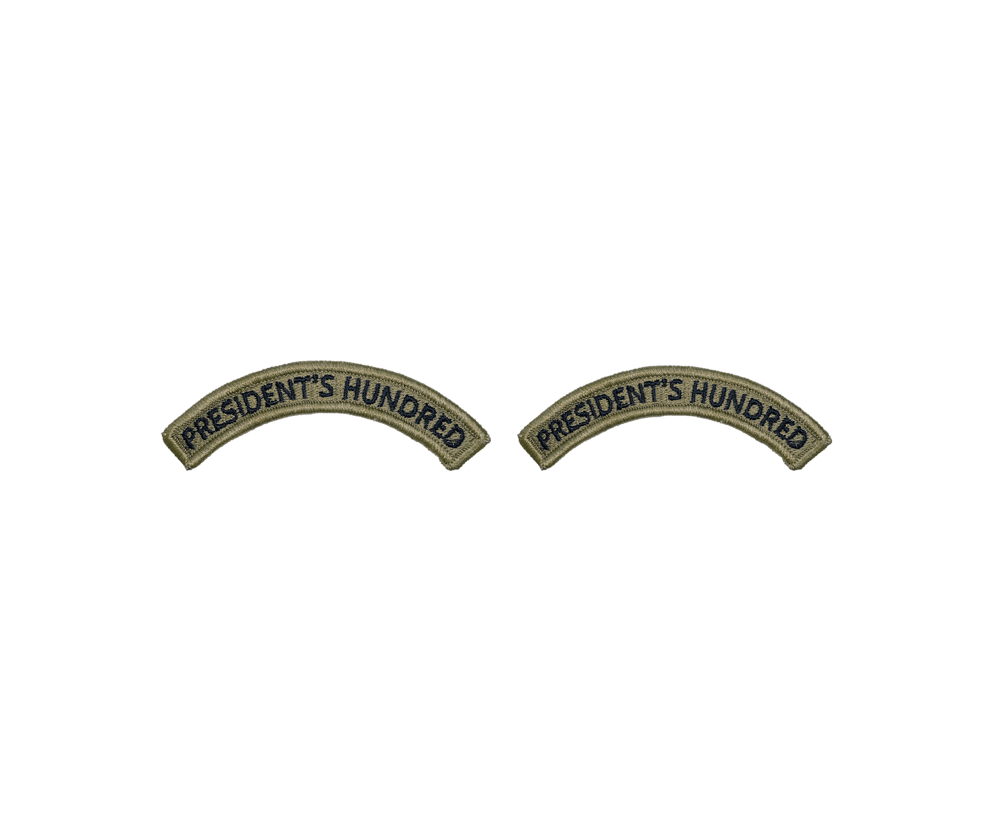 Presidents Hundred OCP Tab W/ Hook Fastener (Pair) - Sta-Brite Insignia Inc.