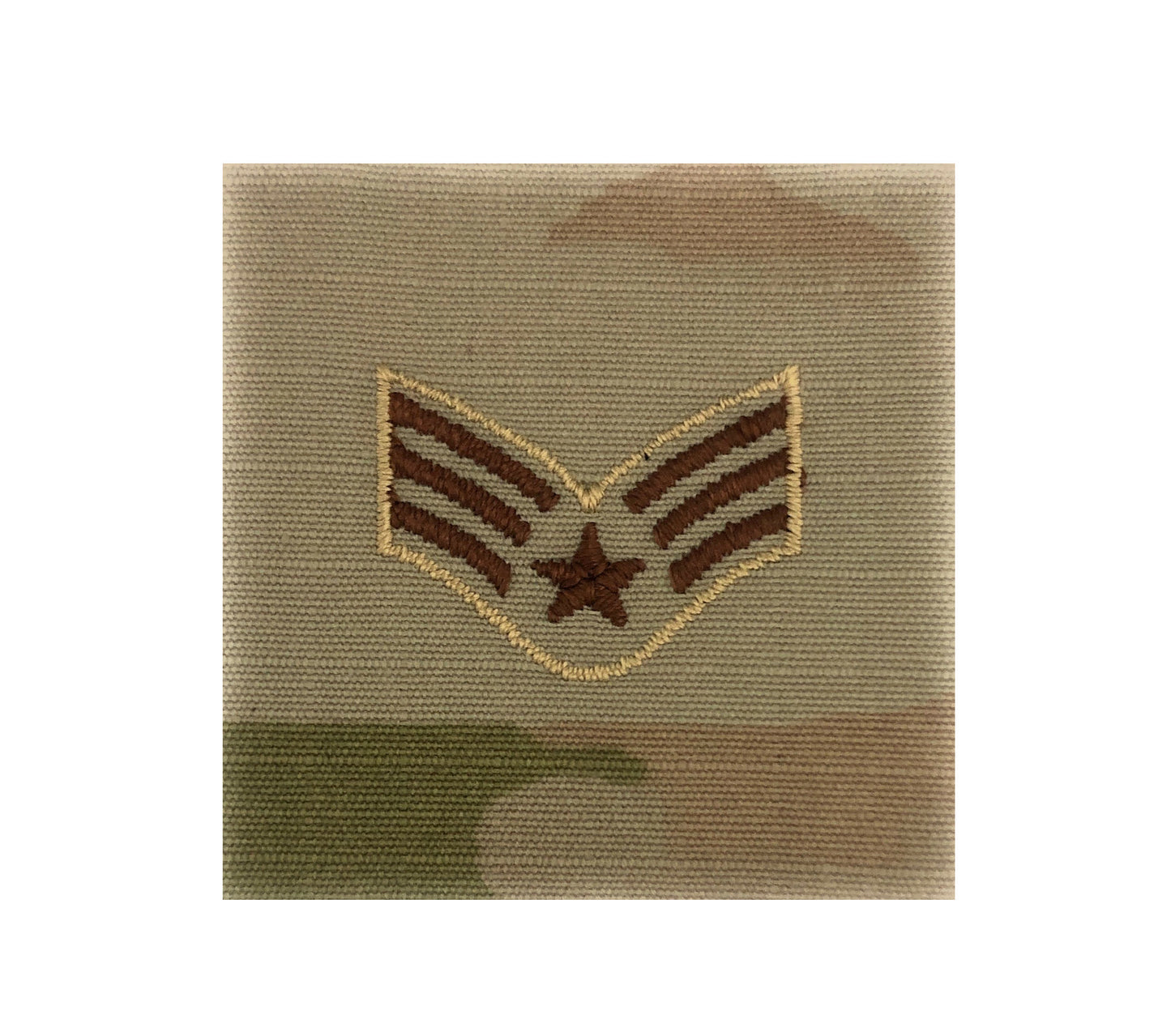 U.S. Air Force E4 Senior Airman OCP Spice Brown Sew-On Rank For Shirt,Jacket,Coat - Sta-Brite Insignia Inc.