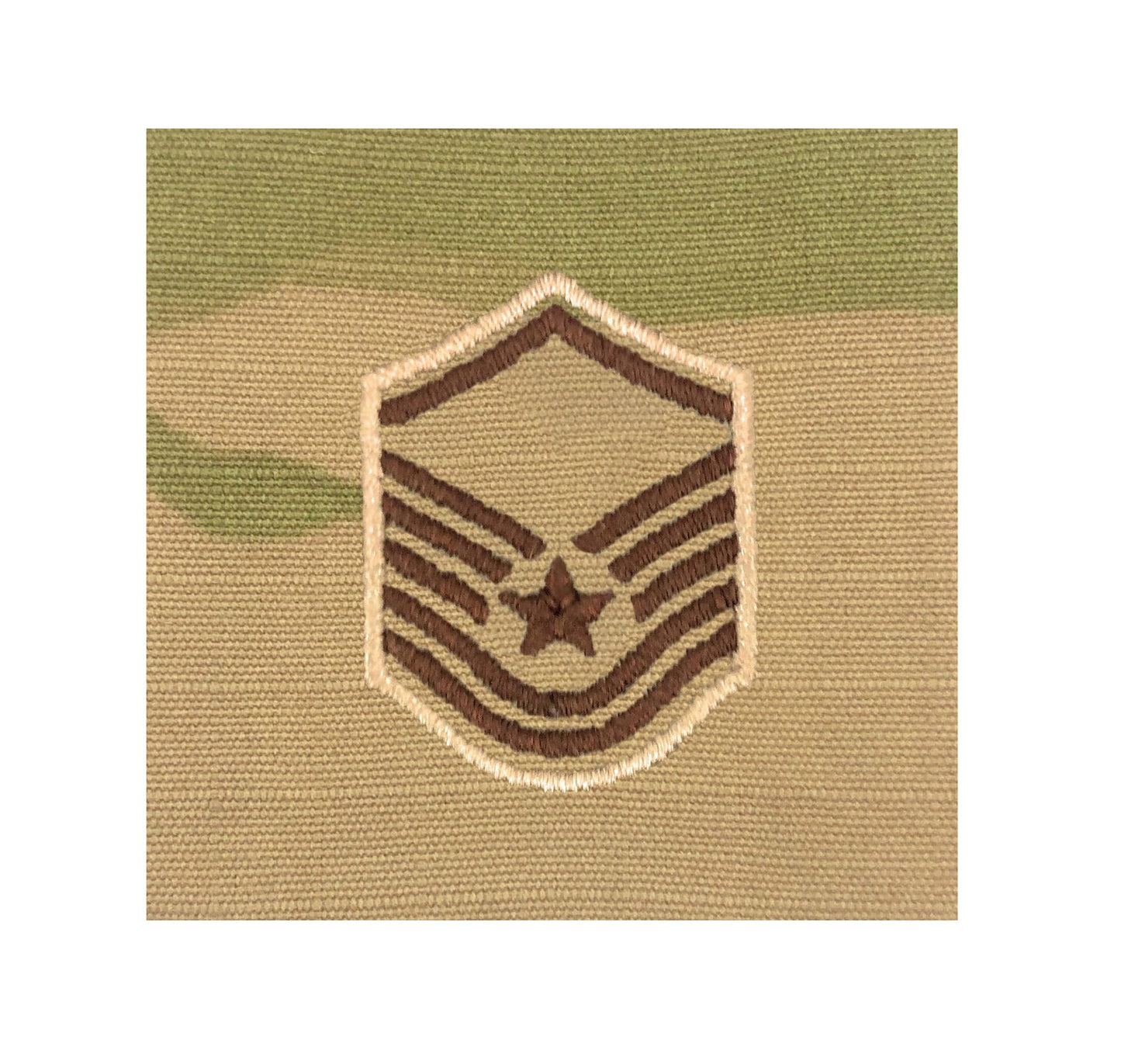 U.S. Air Force E7 Master Sergeant OCP Spice Brown Sew-On Rank For Shirt, Jacket, Coat - Sta-Brite Insignia Inc.