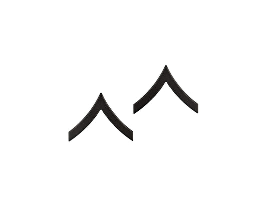 US Army E2 Private STA-BRITE® BLACK Metal Pin-on Rank - Sta-Brite Insignia Inc.