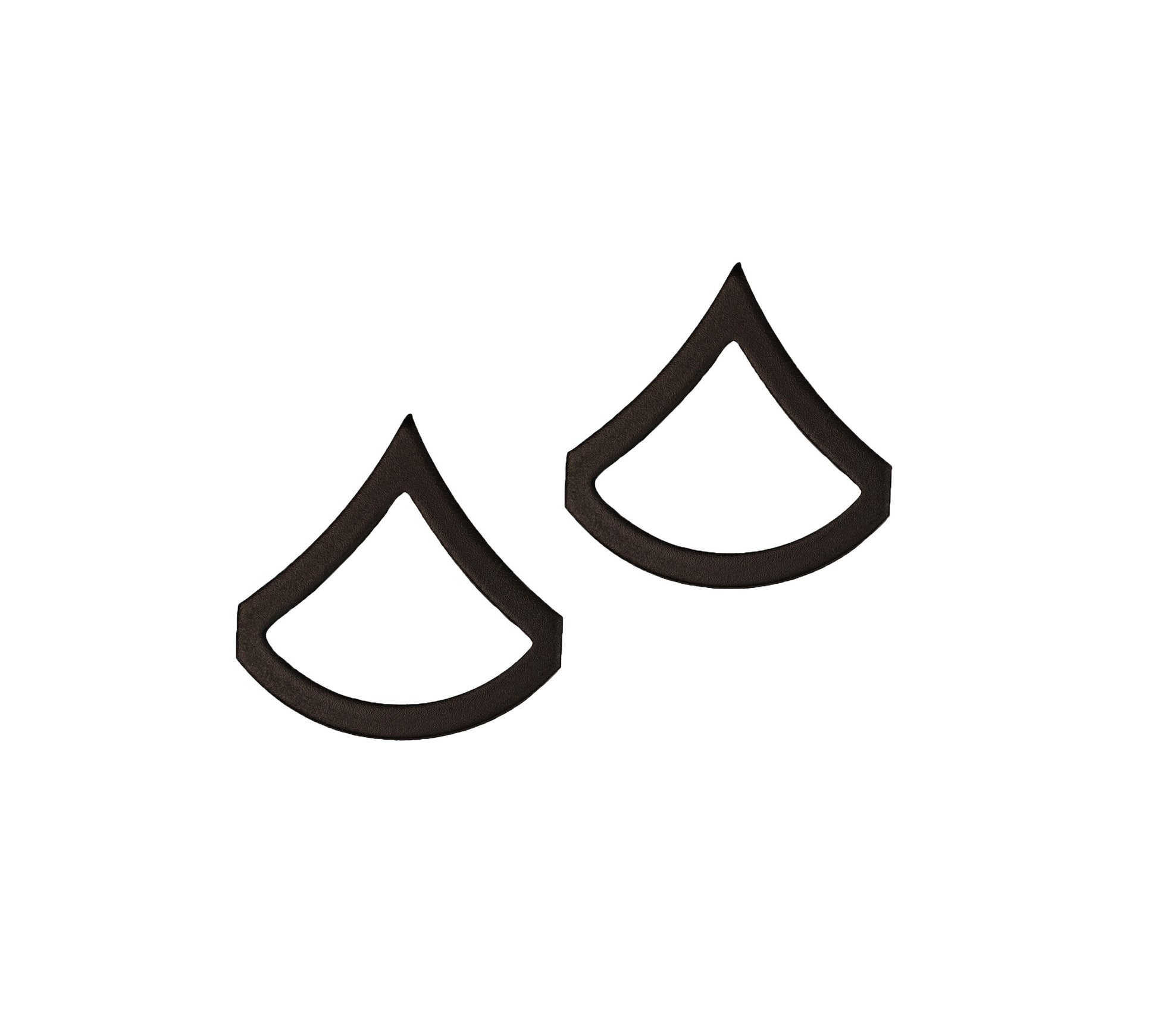 US Army E3 Private First Class STA-BRITE® BLACK Metal Pin-on Rank - Sta-Brite Insignia Inc.