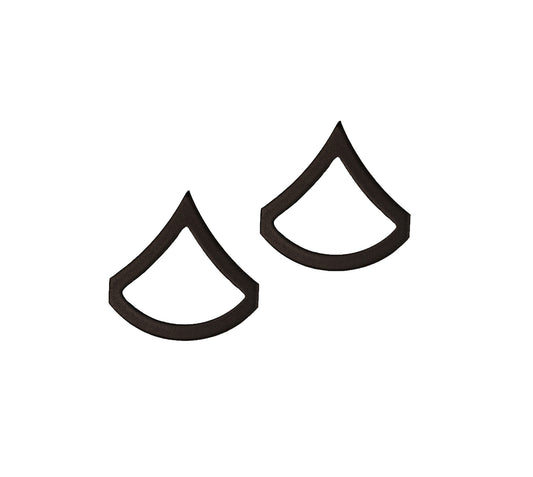 US Army E3 Private First Class STA-BRITE® BLACK Metal Pin-on Rank - Sta-Brite Insignia Inc.