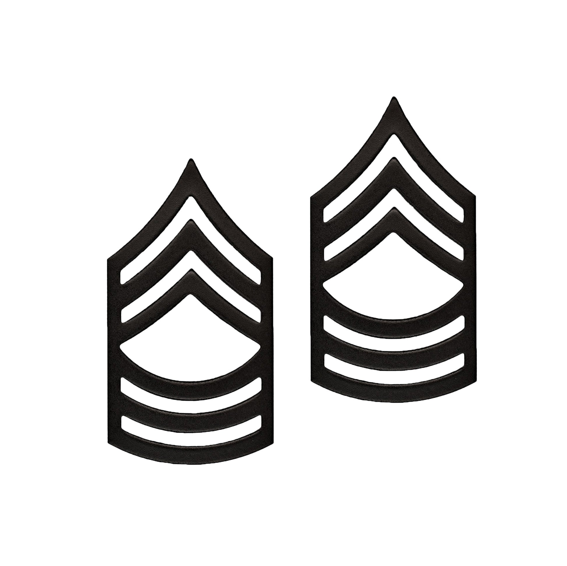 U.S. Army E8 Master Sergeant Sta-Brite® (Black) Metal Pin-on Rank - Sta-Brite Insignia Inc.
