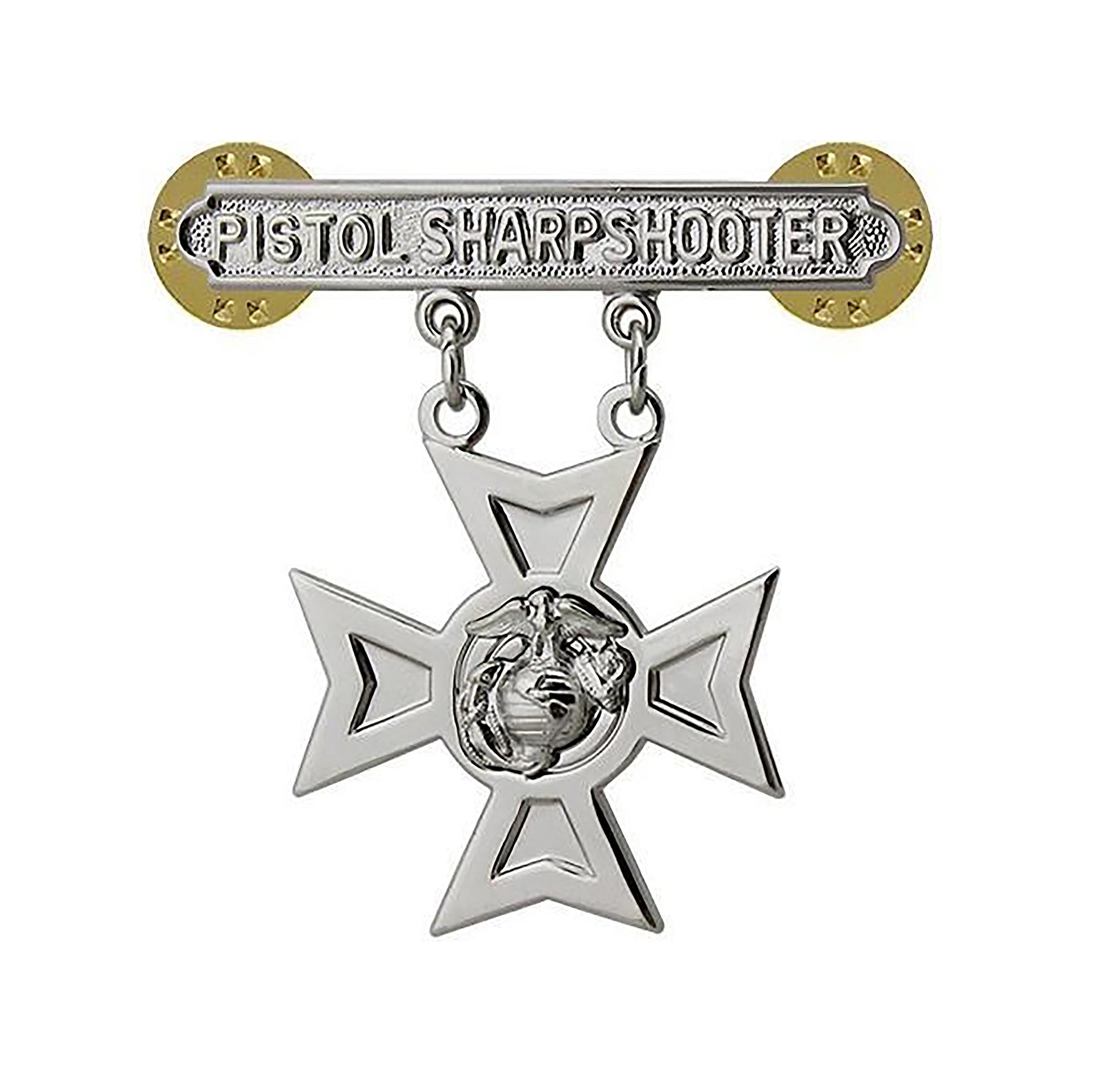 U.S. Marine Corps Identification Pistol Sharpshooter Pin on (each) - Sta-Brite Insignia Inc.