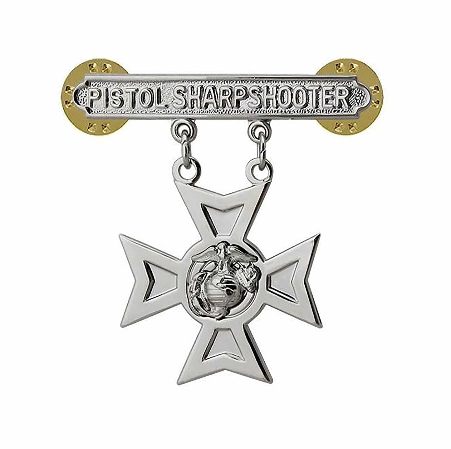 U.S. Marine Corps Identification Pistol Sharpshooter Pin on (each) - Sta-Brite Insignia Inc.