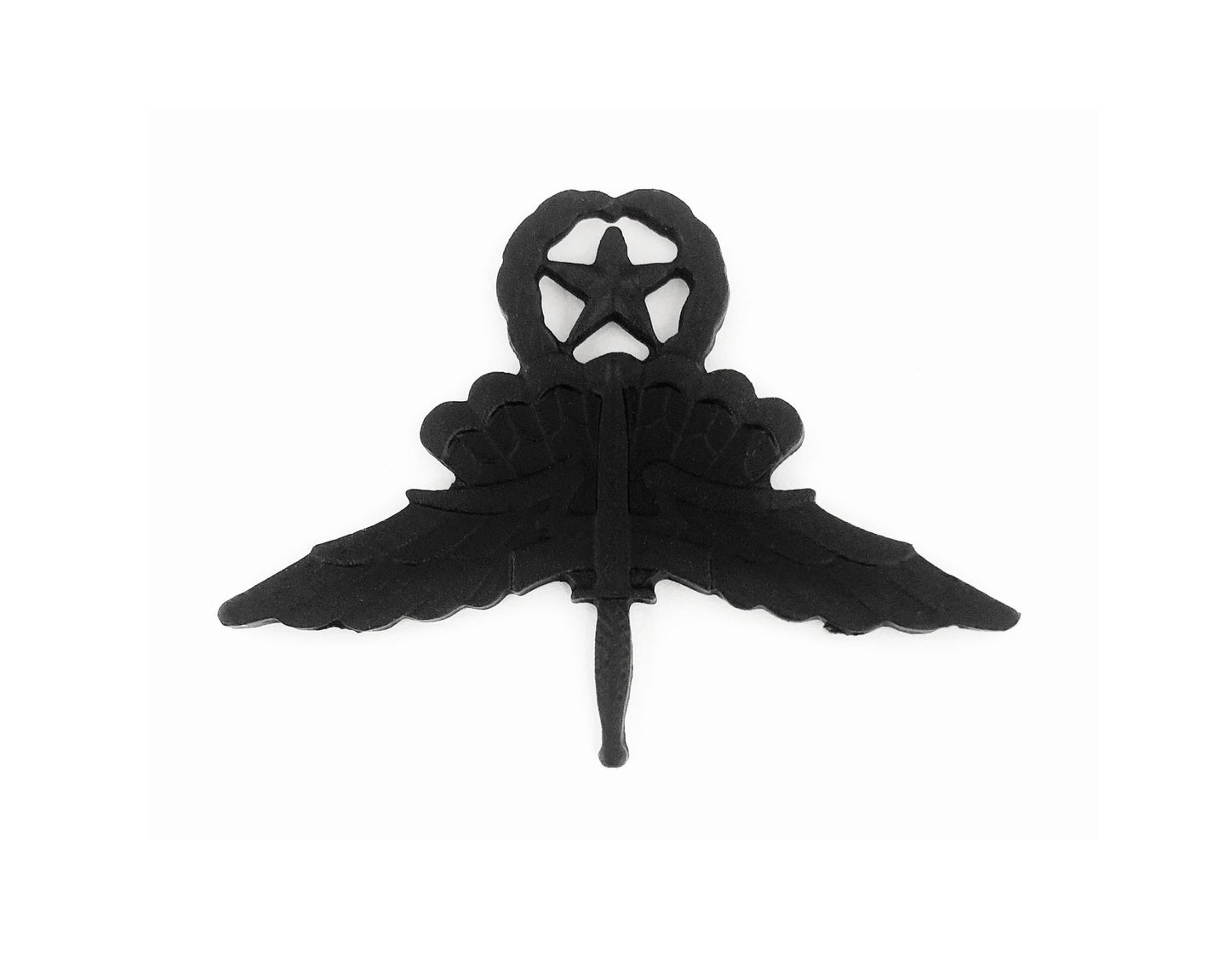 U.S. Army Military Free Fall Parachutist (Halo) Master STA-BRITE® BLACK Metal Pin-on Badge - Sta-Brite Insignia Inc.