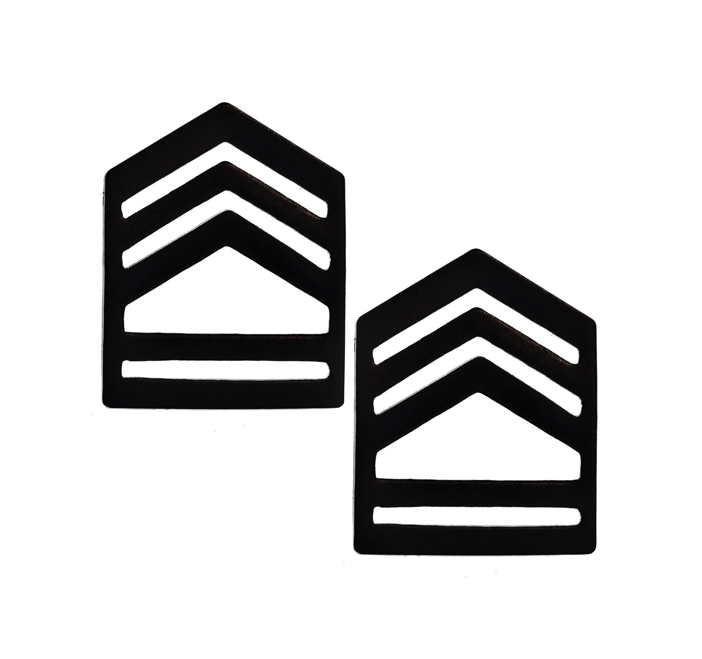 ROTC Sergeant First Class STA-BRITE® (Black) Rank Pin-on (pair) - Sta-Brite Insignia Inc.